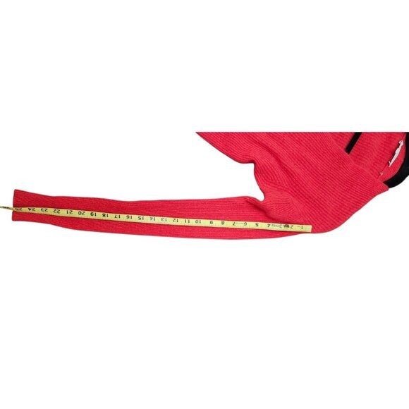 White + Warren - Cashmere Ribbed V Neck Sweater in Auburn Red Size S - Picture 10 of 10